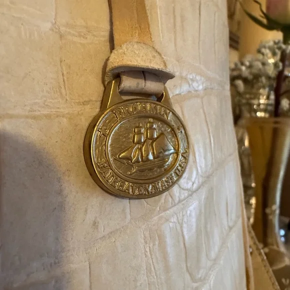 Brahmin Cecelia Croc-Embossed Bag with Bamboo Handles - Picture 2 of 16